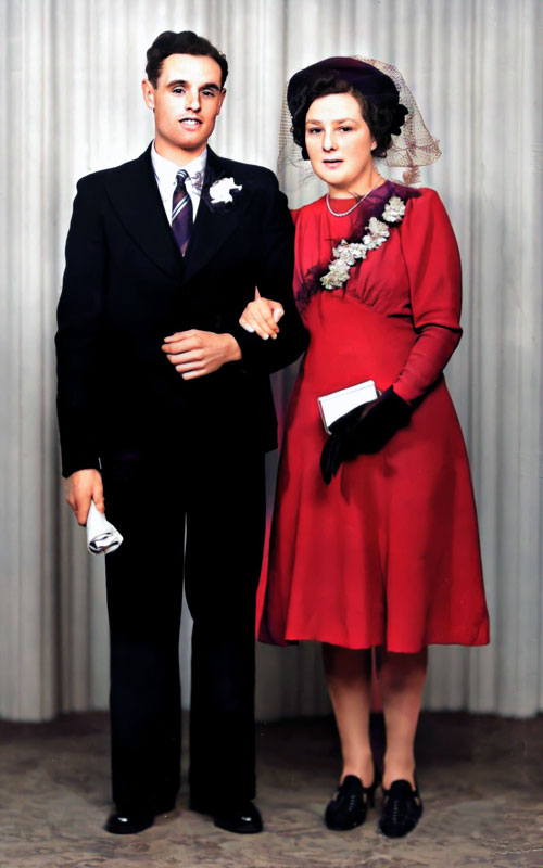 Sid and Mabel Ganderton - Wedding.