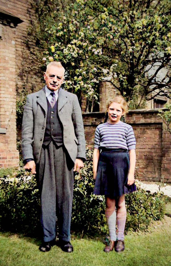Albert Grubham and his great niece Josephine Holland.