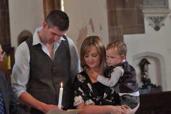 Alex and Gemma with their newly Baptised son Riley.