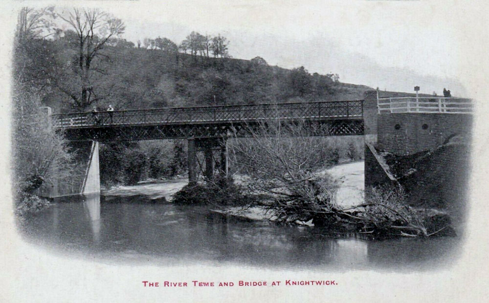 The River Teme and Bridge at Knightwick.