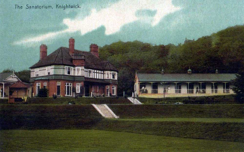 Knightwick Sanatorium Colour photo/card, 1908.