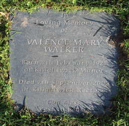 In Loving memory Of Valence Mary Walker