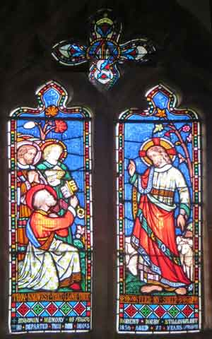 Stained glass window in memory of Robert Digby Stillingfleet
