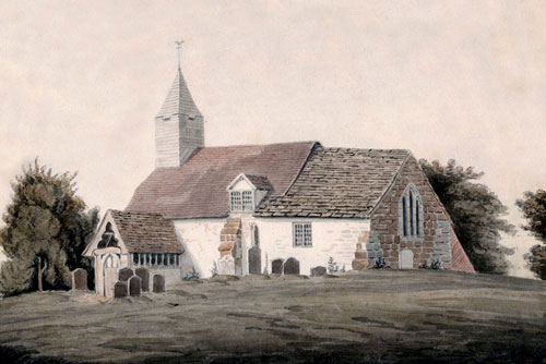 The Chapel at Knightwick - painted by, Rev'd James Stillingfleet, M.A.