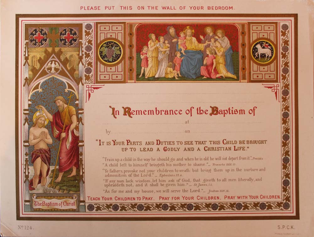 Baptism Remembrance Certificate