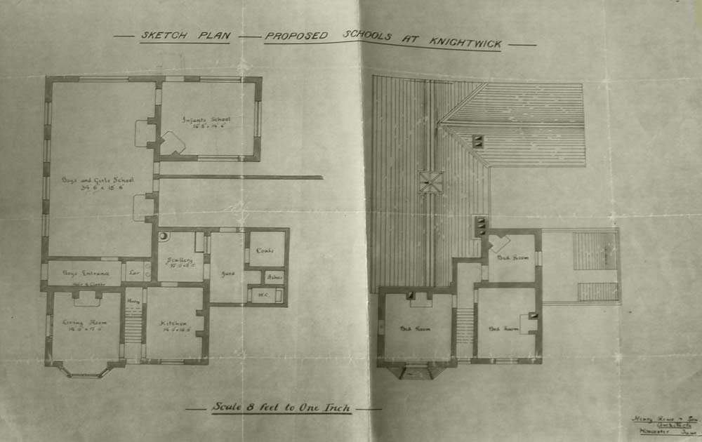 Plans of Knightwick School.