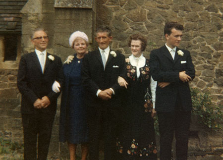 Left to right are: Birger Gunvald Stenersen, Doris Eliza (Jones) Holland, John Edward Holland, Ester (Pedersen) Stenersen and Bjørn Egil Stenersen.