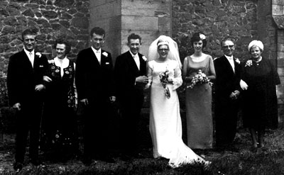 Left to right are: Birger Gunvald Stenersen, Doris Eliza (Jones) Holland, John Edward Holland, Ester (Pedersen) Stenersen and Bjørn Egil Stenersen.