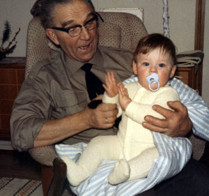 Birger Stenersen with his grandson Mark Burger Stenersen